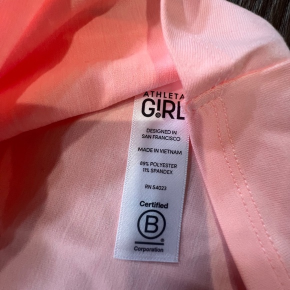 Athleta Girl Home Run Short Sleeve Tee, Knot Front, Creamsicle Orange Size XL/14 - Picture 6 of 12